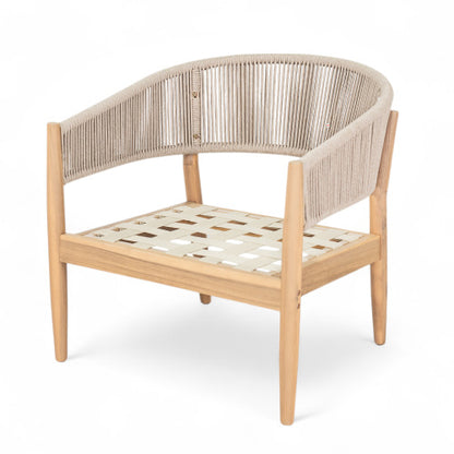 Veronia Outdoor Patio Acacia Wood Club Chair With Cushion,Set of 2