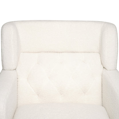 Dorelle Upholstered Accent Chair Tufted Armchair for Living Room and Bedroom