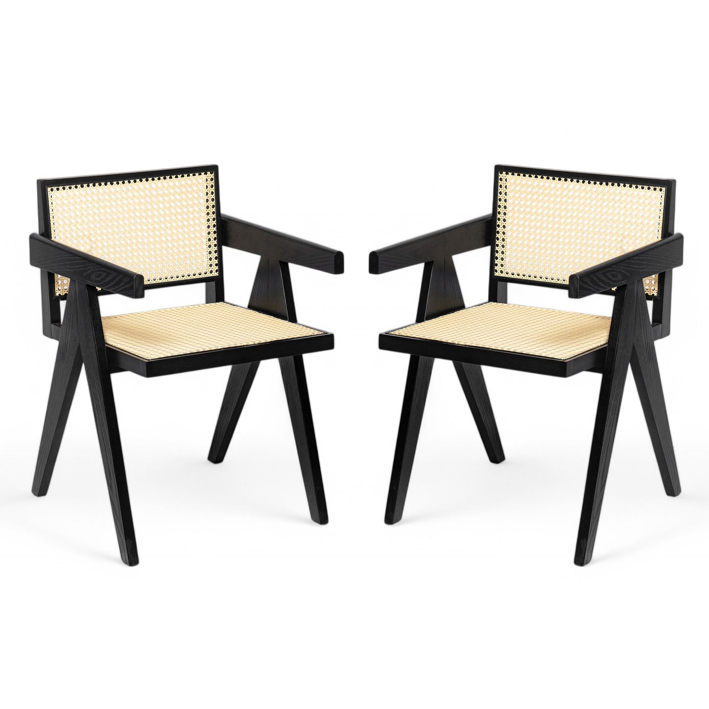 Chandiger Wood Arm Dining Chair,Set of 2