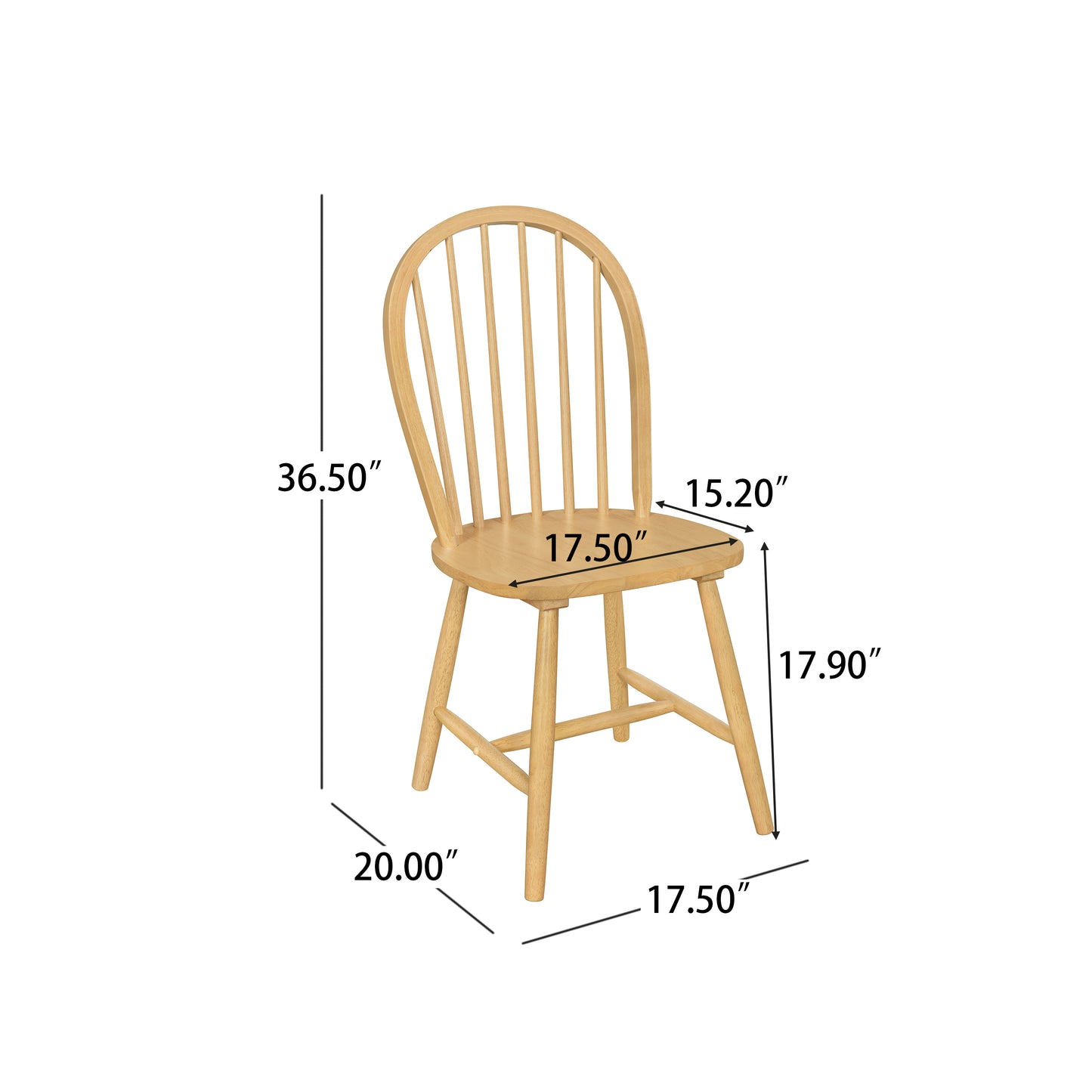 Covelar 36" H Spindle Back Chair (Set of 2)