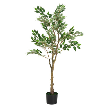 Marcellus 51" Artificial Ficus Tree with Black Plastic Pot