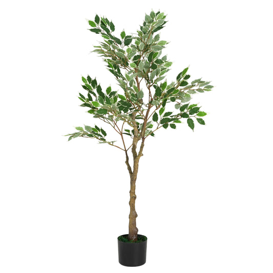 Marcellus 51" Artificial Ficus Tree with Black Plastic Pot