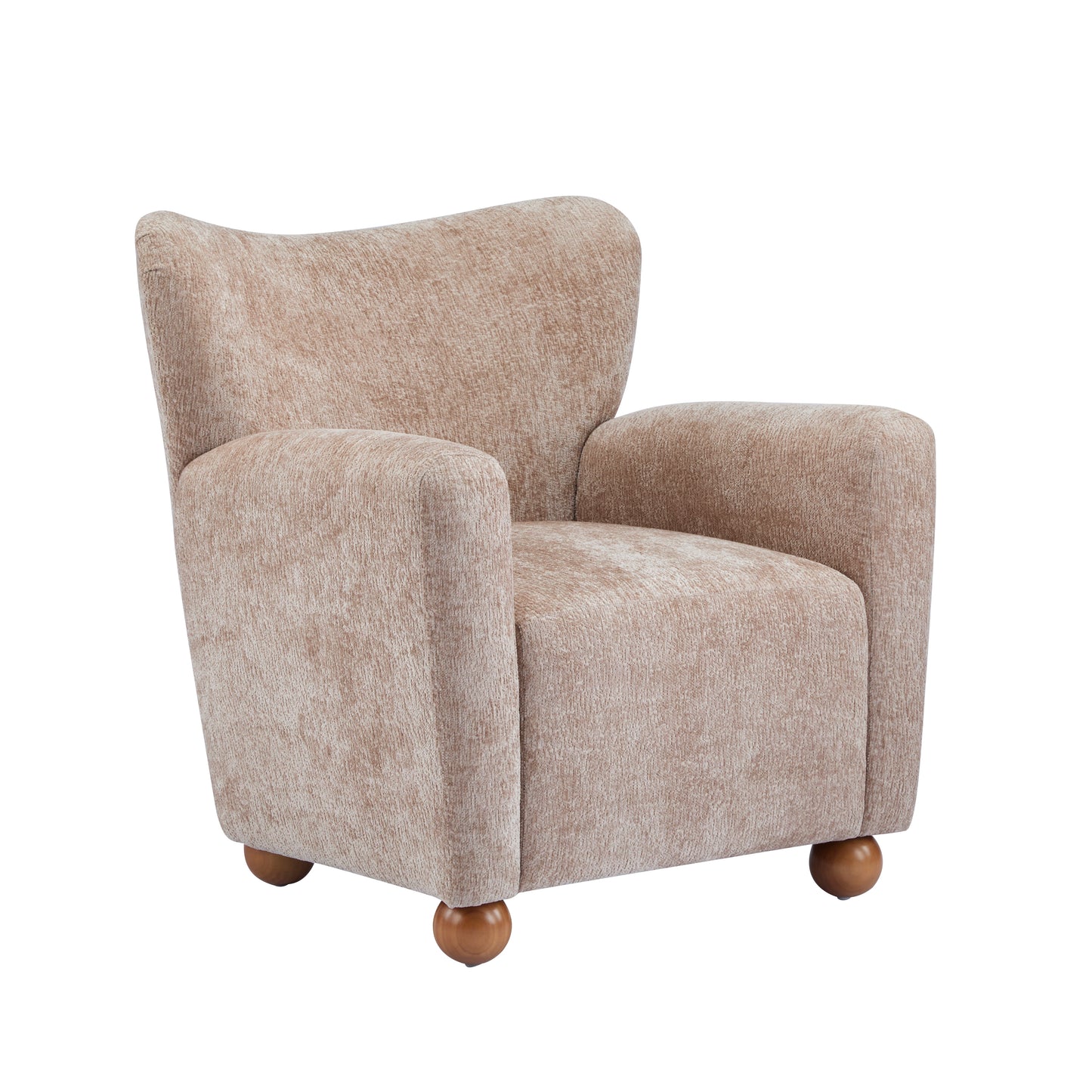 Isorylis Premium Fabric Cozy Wingback Solid Armchair