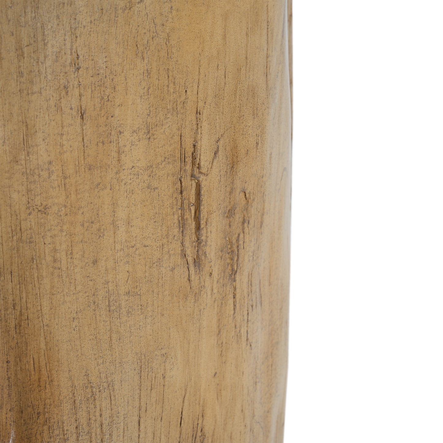 Asherdant 16.25 inch MGO Side Table, Hand-Painted Wood Stump Accent Table