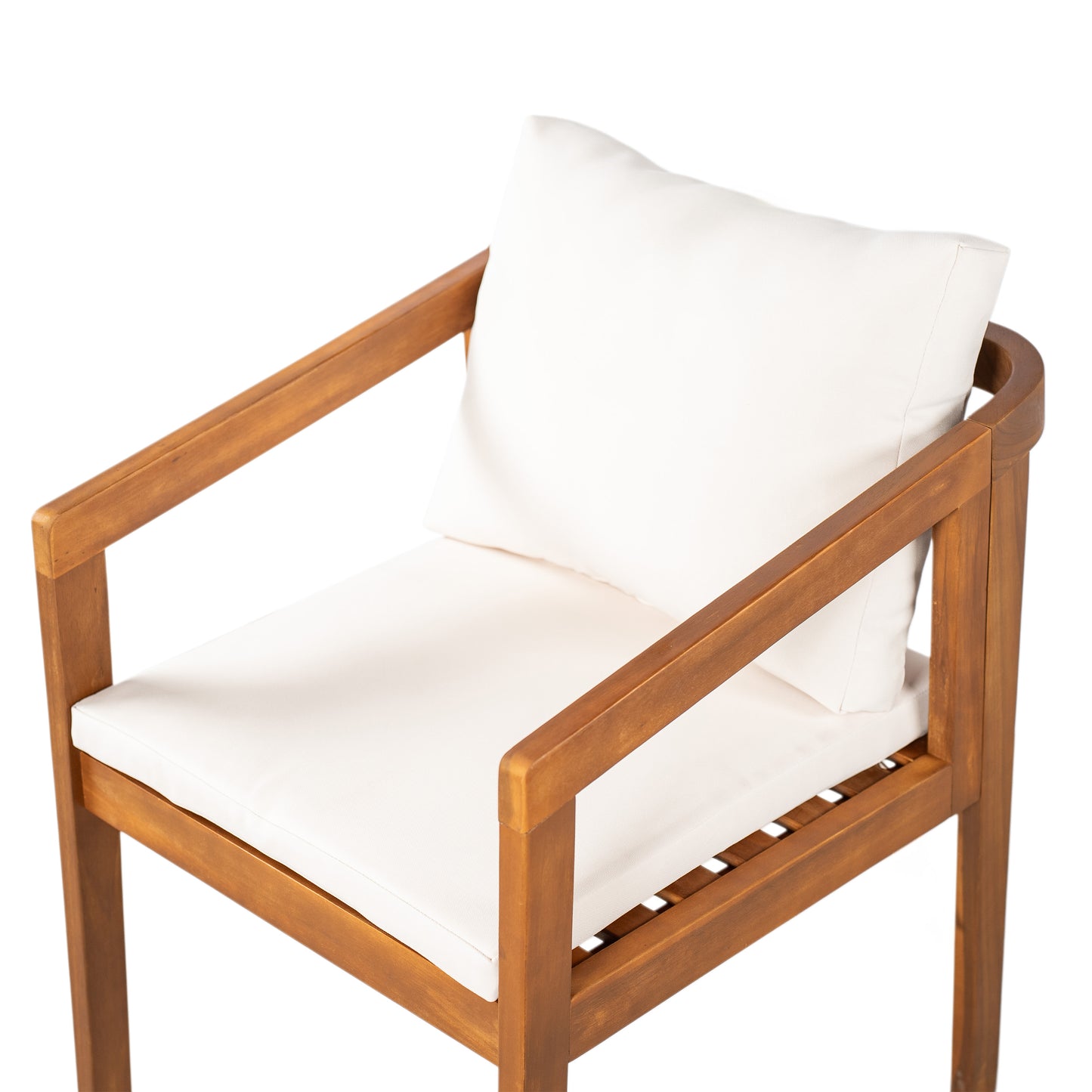 Dorianis Acacia Wood Outdoor Dining Chair with Cushion (Set of 2)