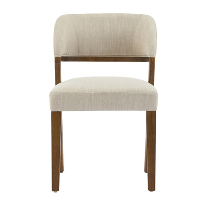 Veyotilous Upholstered Back Side Dining Chair with Rubber Wood Frame (Set of 2)