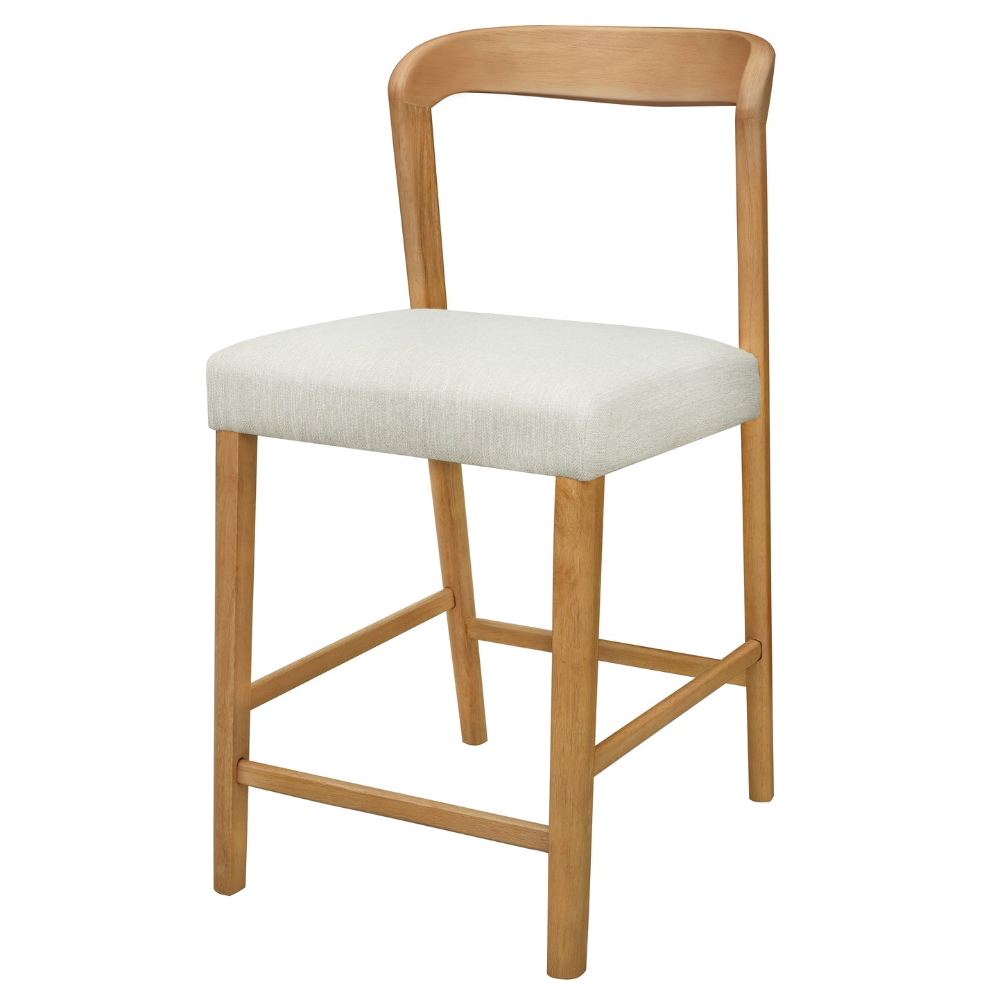 Cavovasir Solid Rubber Wood Counter Stools,Set of 2