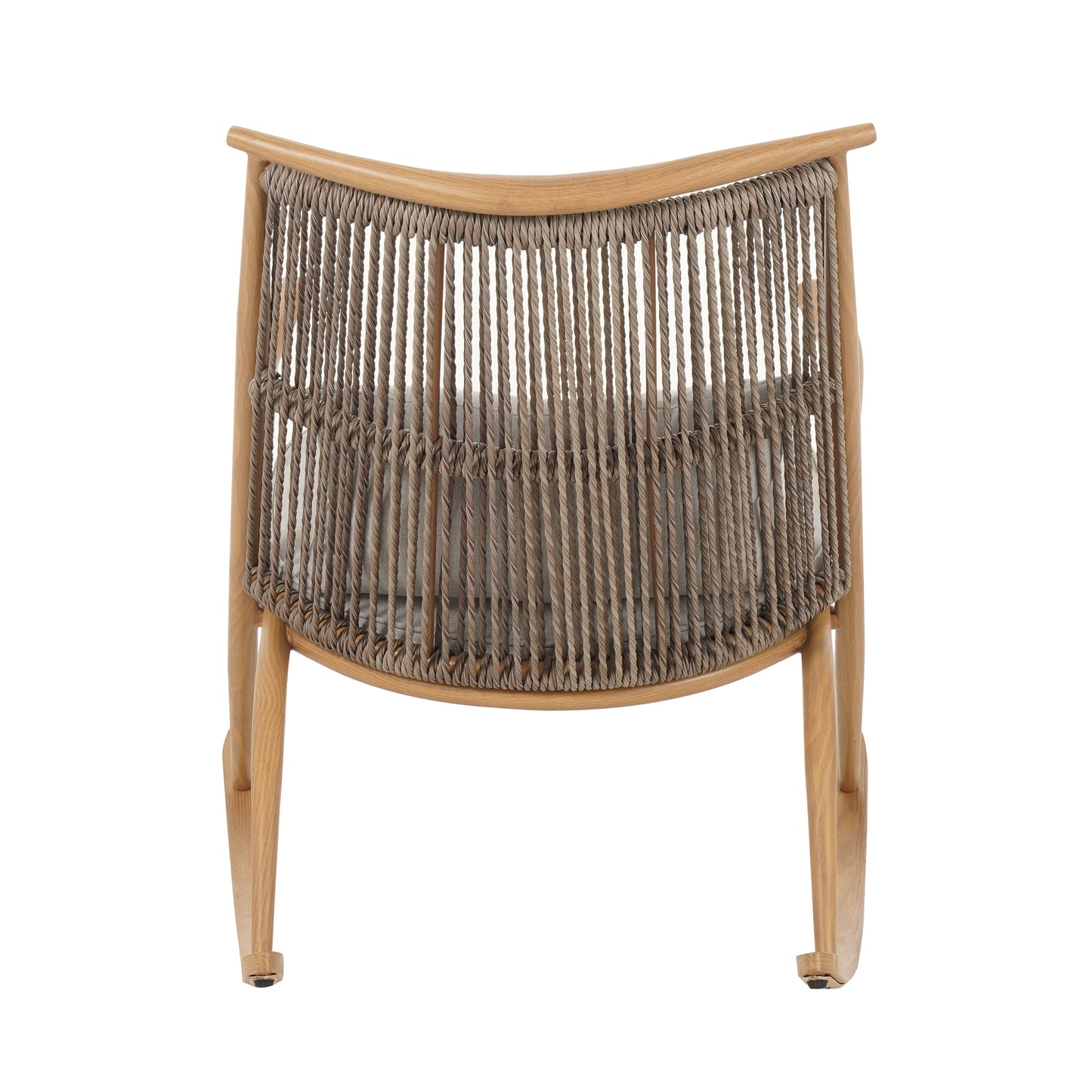 Havizorum Outdoor Rocking Chair – Sturdy Iron Frame in Maple Finish,PE Rattan Backrest