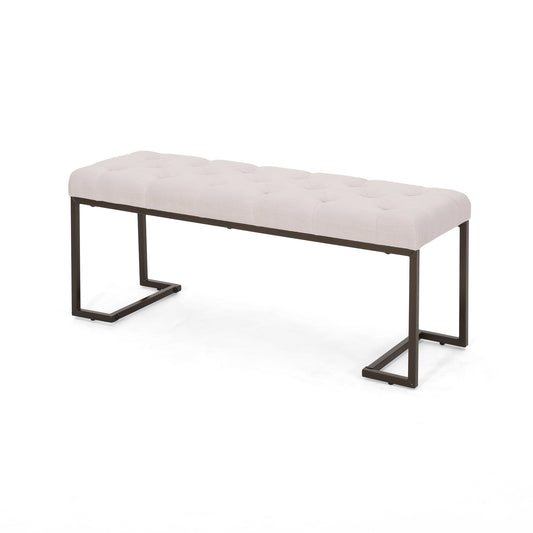 Gladys Modern Fabric Bench