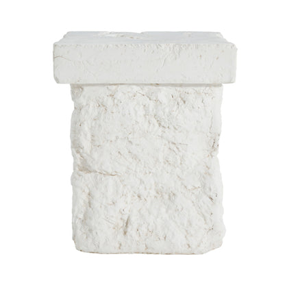 Talina Outdoor Patio Modern Artistry MGO Side Table, White