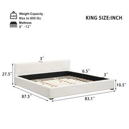 Oravionis Modern Nordic Design Elegant Beige Wide-edge Bed