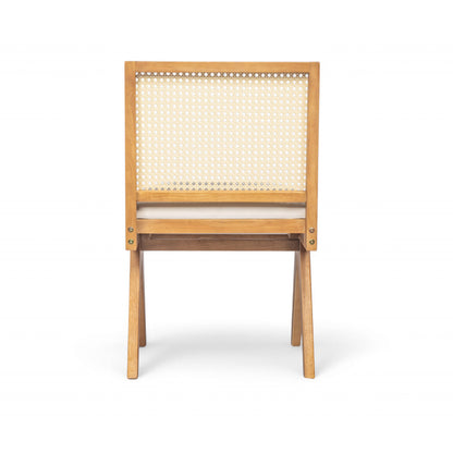 Chandian Dining Room Chairs, Cane Upholstered Kitchen Chairs Side Chairs With Cushion,Set of 2