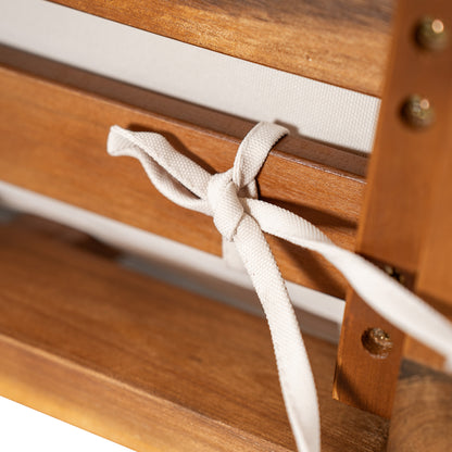 Dorianis Acacia Wood Outdoor Dining Chair with Cushion (Set of 2)