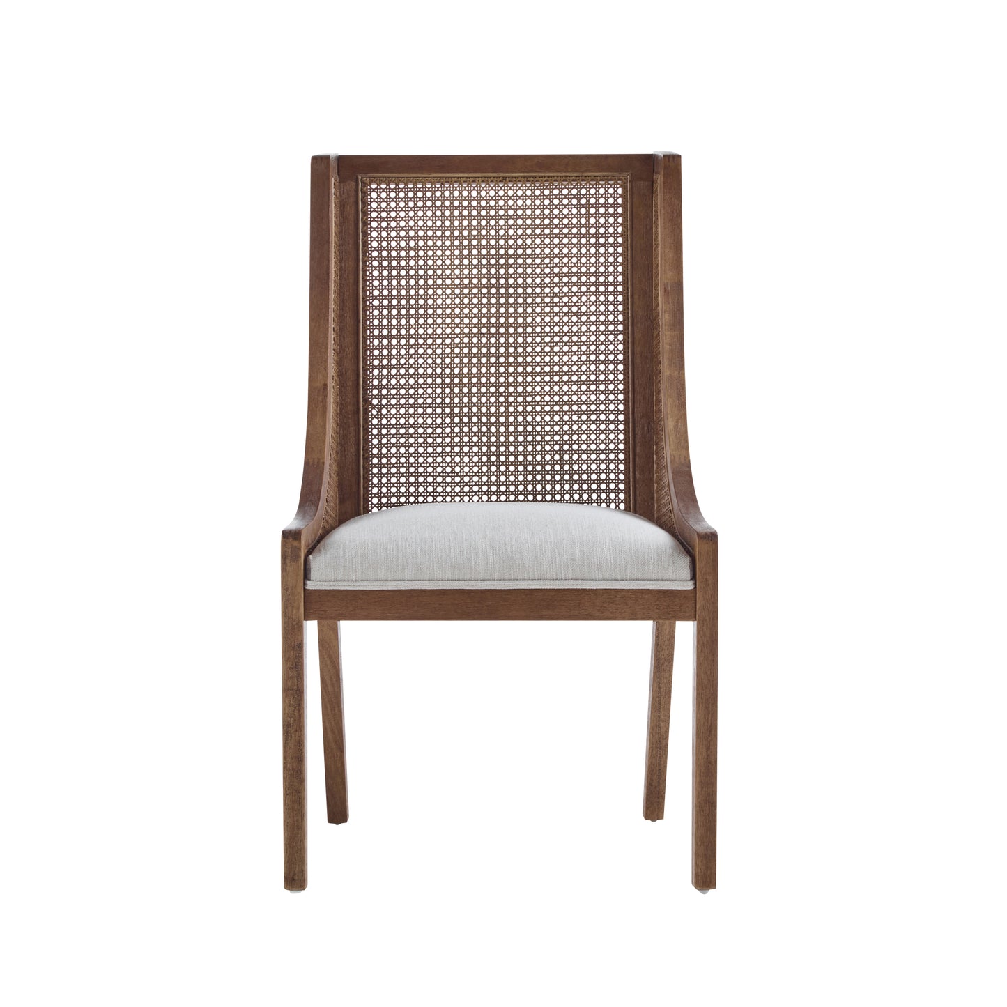 Noxeo Indoor Rattan Wodd Frame Dining Chair,Set of 2