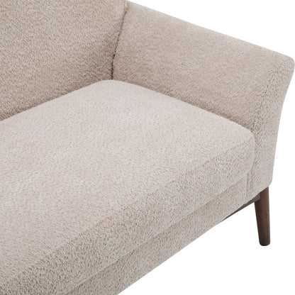 Aeionius Modern Indoor Boucle Loveseat with Flared Arms, Upholstered Fabric Sofa