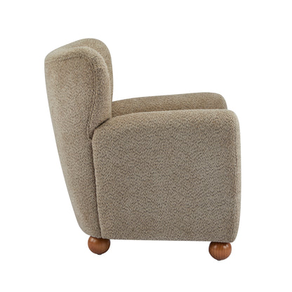 Isorylis Premium Fabric Cozy Wingback Solid Armchair