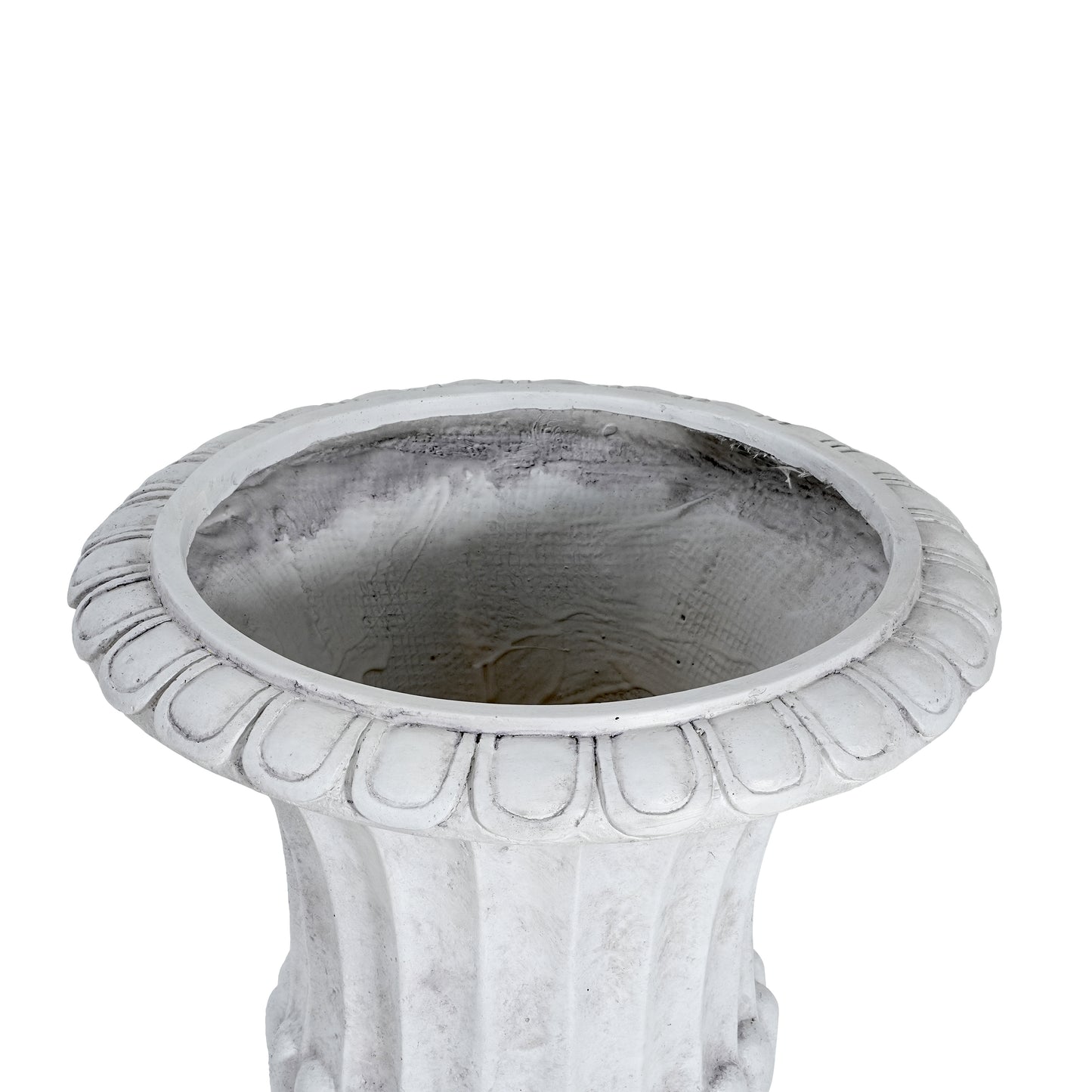 Alder Outdoor Magnesium Oxide Garden Urn Planter, Antique White
