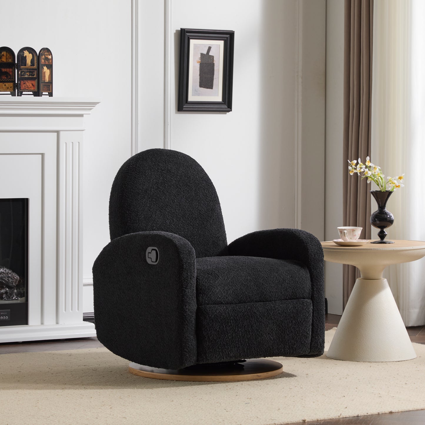 Alindra Modern 360° Swivel Glider Recliner Chair with Rocking Motion
