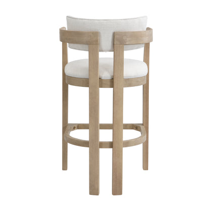 Thorn 30" Wooden Frame and Upholstered barstool with arm and back,Set of 2