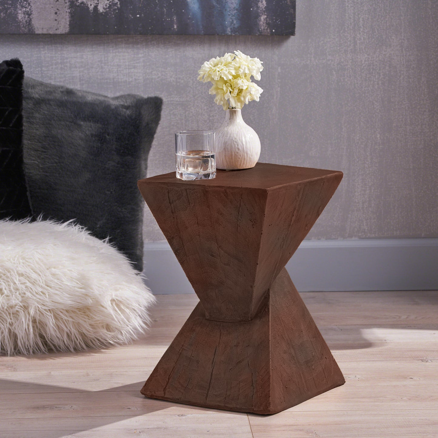 Jerod Indoor Lightweight Concrete Accent Table