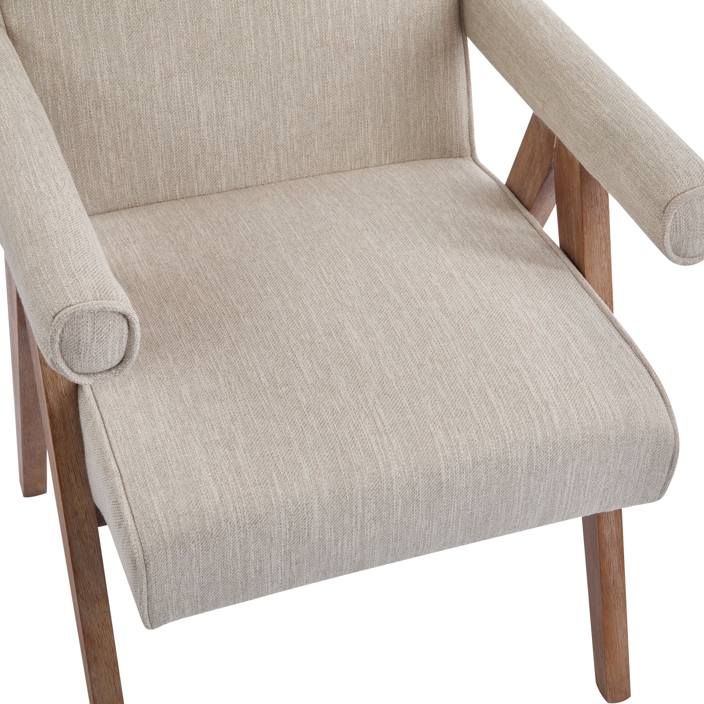 Soliner Indoor Fabric Solid Wood Dining Chair,Set of 2