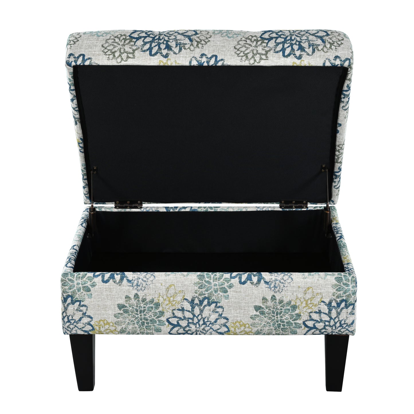 Zahra Contemporary Tufted Fabric Storage Ottoman