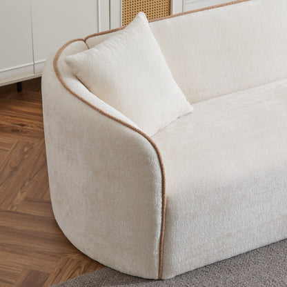 Coralna 82" Curved Sofa,3-Seater,Living Rooms,Bedrooms,Apartment Office