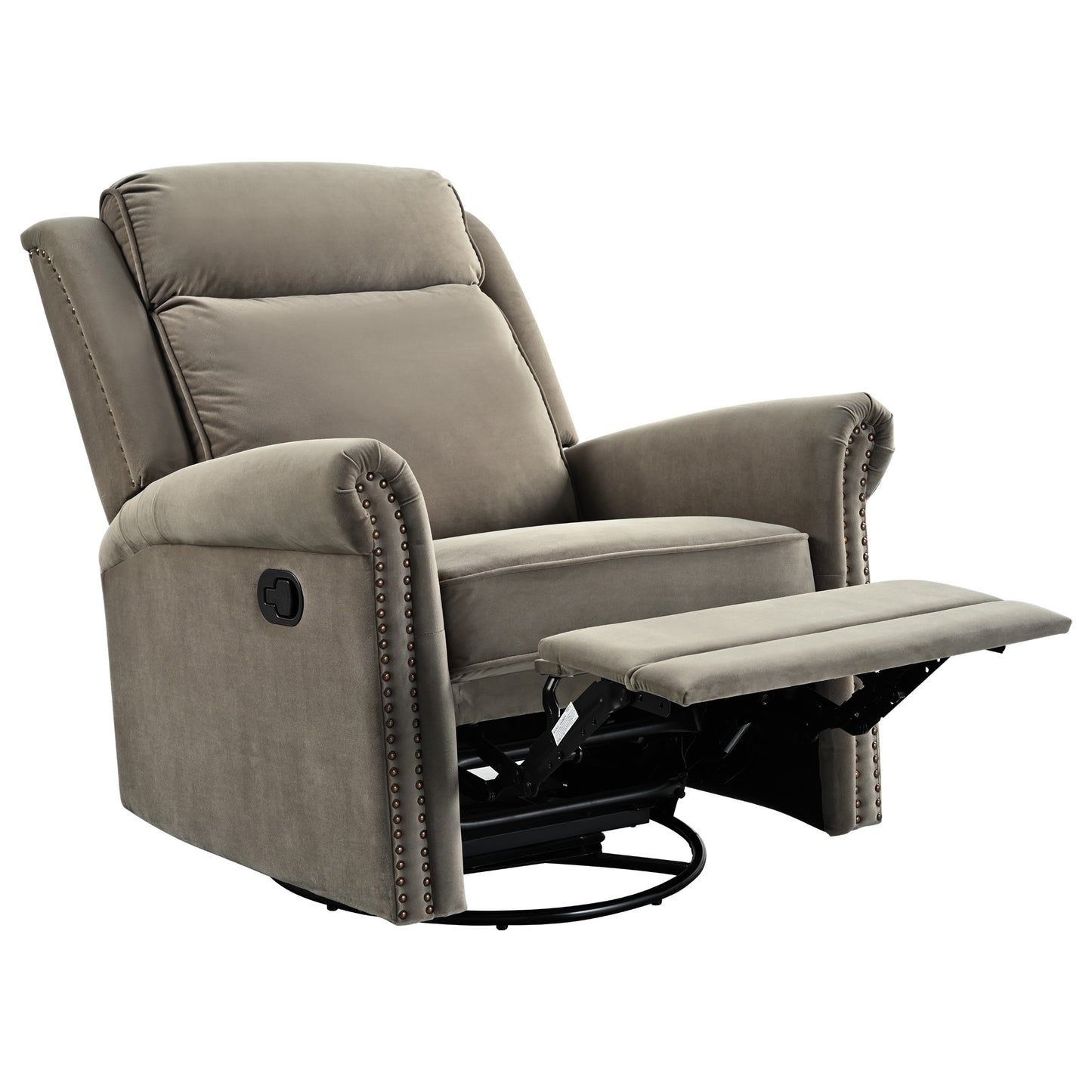 Nomae 360° Swivel Recliner Manual Rocking Recliner Home Theater Manual Recliner Chair