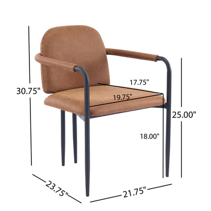 Harmonia Dinning Chair with iron frame-Set of 2