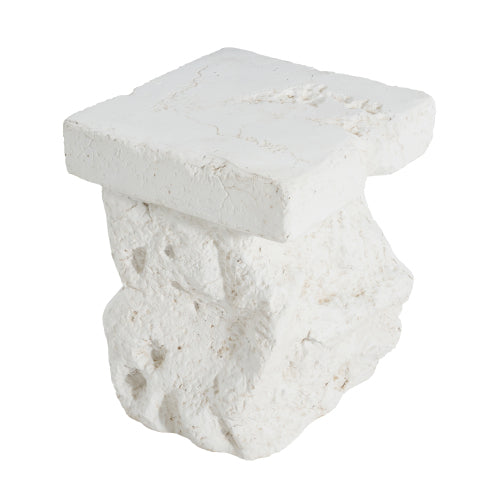 Talina Outdoor Patio Modern Artistry MGO Side Table, White