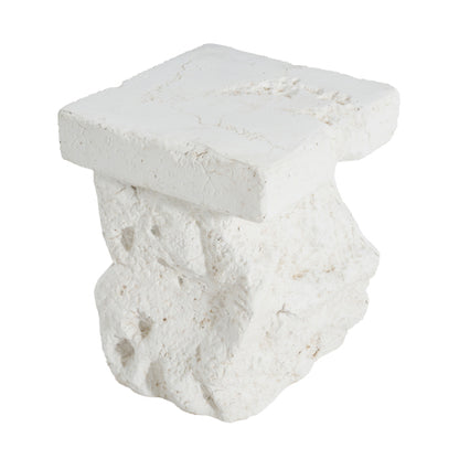 Talina Outdoor Patio Modern Artistry MGO Side Table, White