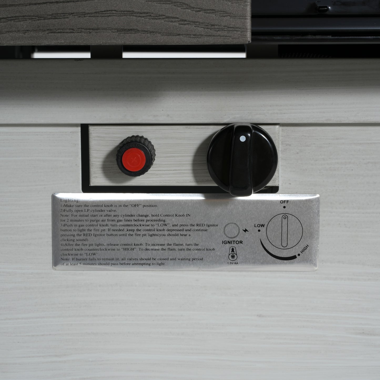 Kirathira Extendable Rectangle Aluminum fire Pit Table, 50,000BTU