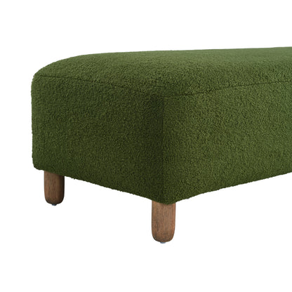Wospun Contemporary Wood Comfortable Ottoman