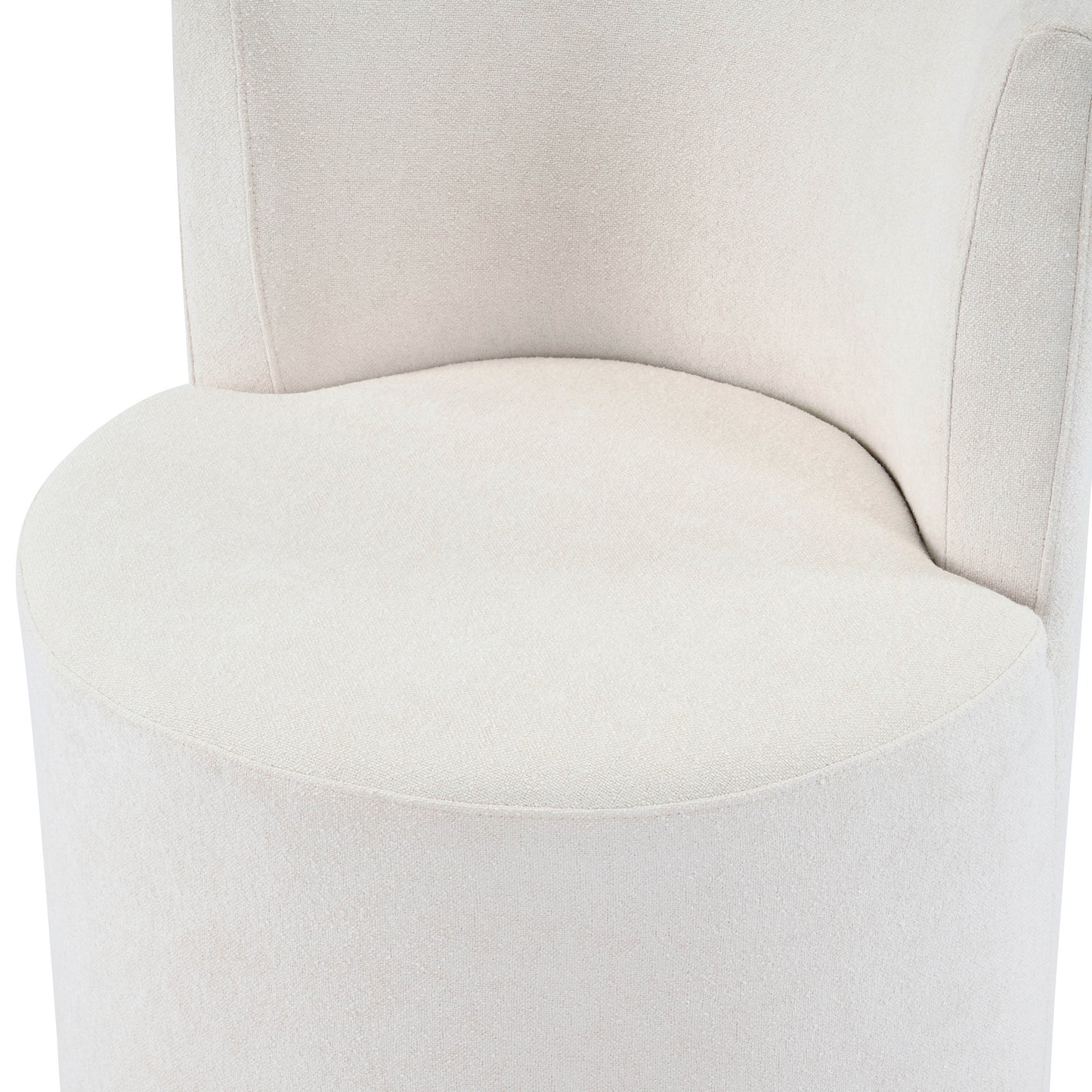 Nebula Modern Swivel Upholstered Side Chair in Beige