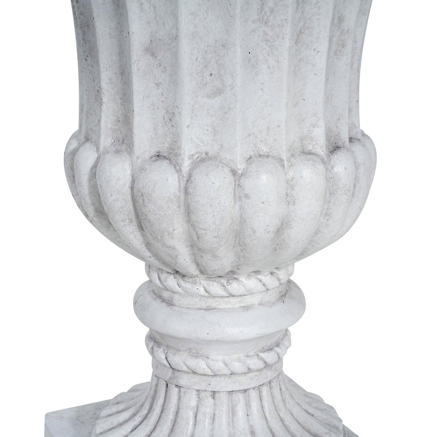 Alder Outdoor Magnesium Oxide Garden Urn Planter, Antique White