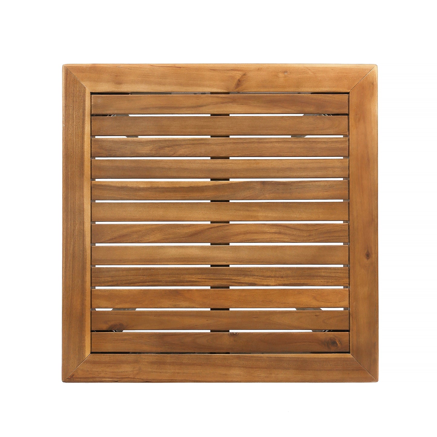 Teresa Outdoor Minimalist Acacia Wood Square Bar Table