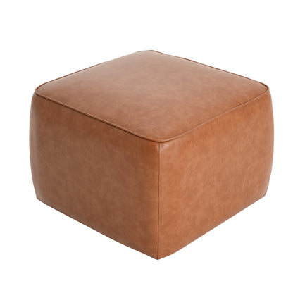 Cassian Upholstered Square PU Leather Ottoman