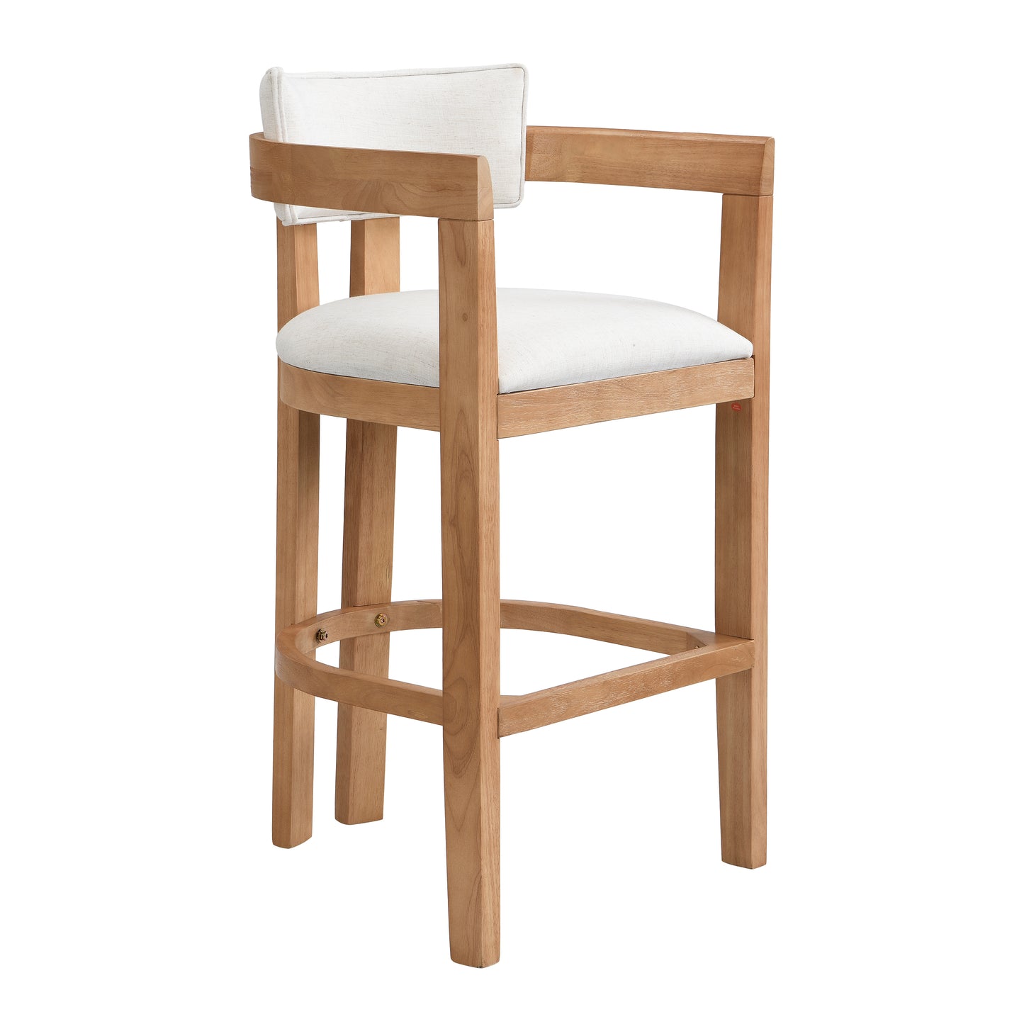 Thorn 30" Wooden Frame and Upholstered barstool with arm and back,Set of 2