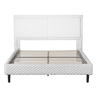 Fessil Simple Modern Plush Soft Bed Comfortable Backrest Bedroom Bed