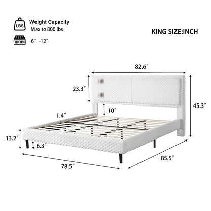 Fessil Simple Modern Plush Soft Bed Comfortable Backrest Bedroom Bed