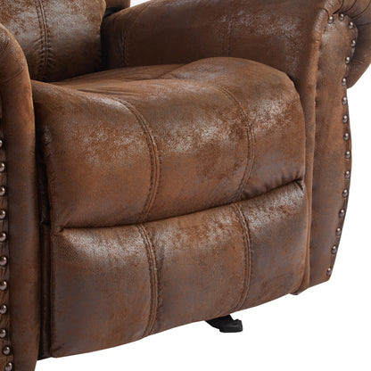 Isellen Suede Manual Glider Standard Recliner
