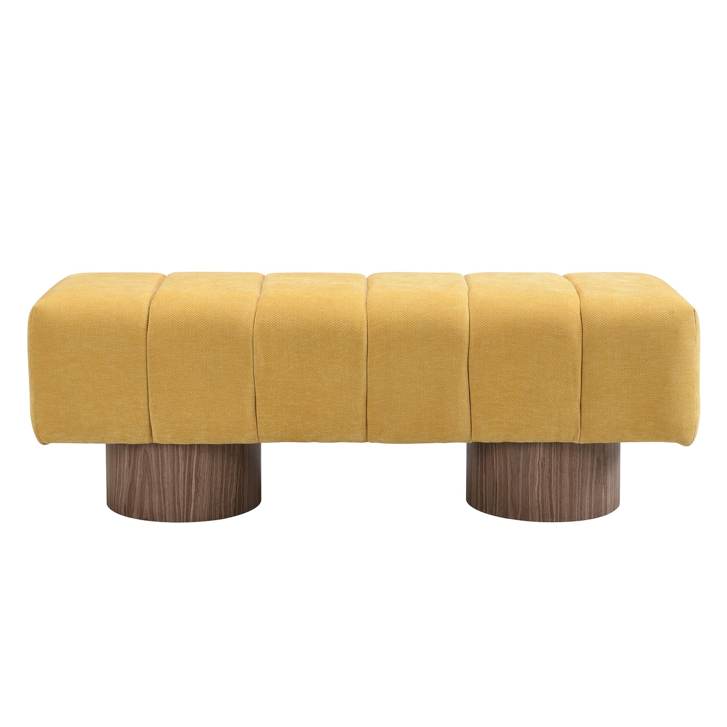 Sylithar Chenille Fabric Upholstered Dining Bench, End of Bed Entryway Bench Ottoman