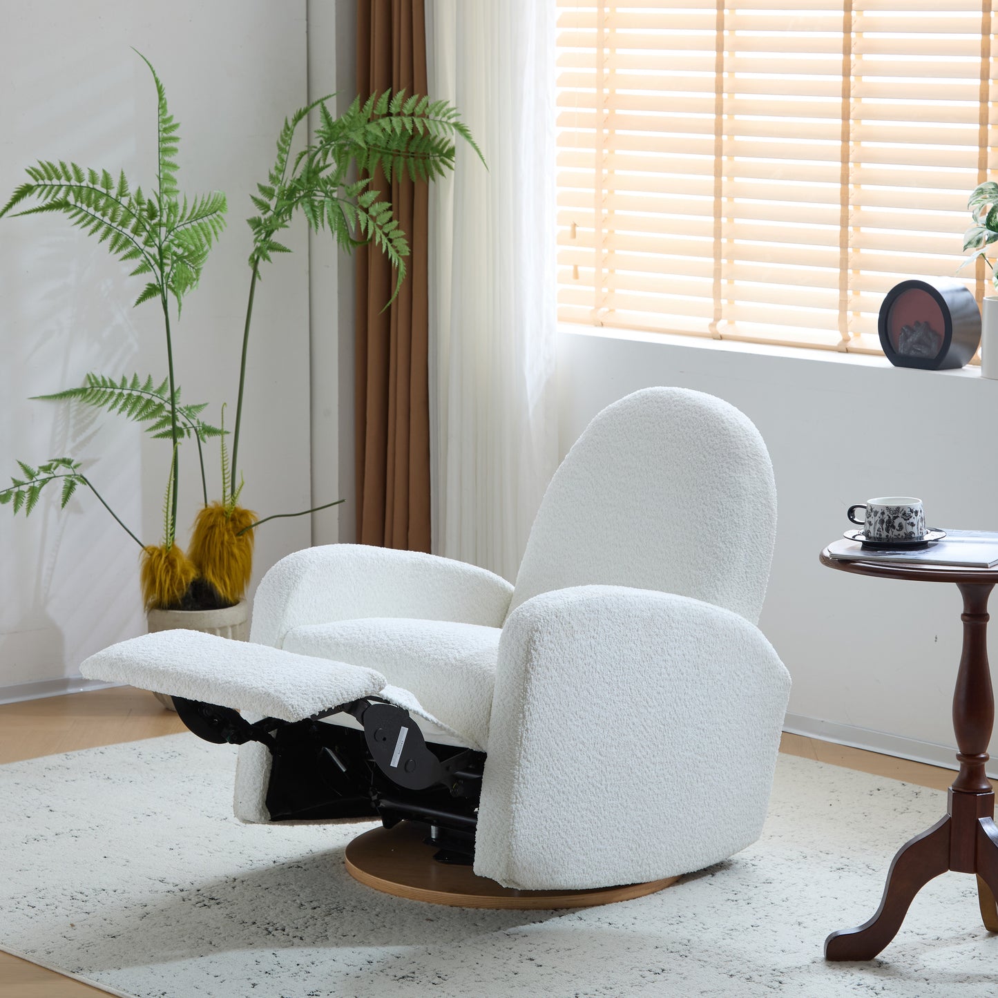 Alindra Modern 360° Swivel Glider Recliner Chair with Rocking Motion