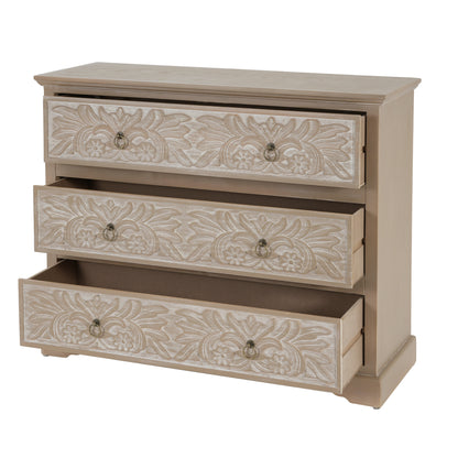 Caradoc Bohemian Style Accent Dresser With Three Drawer