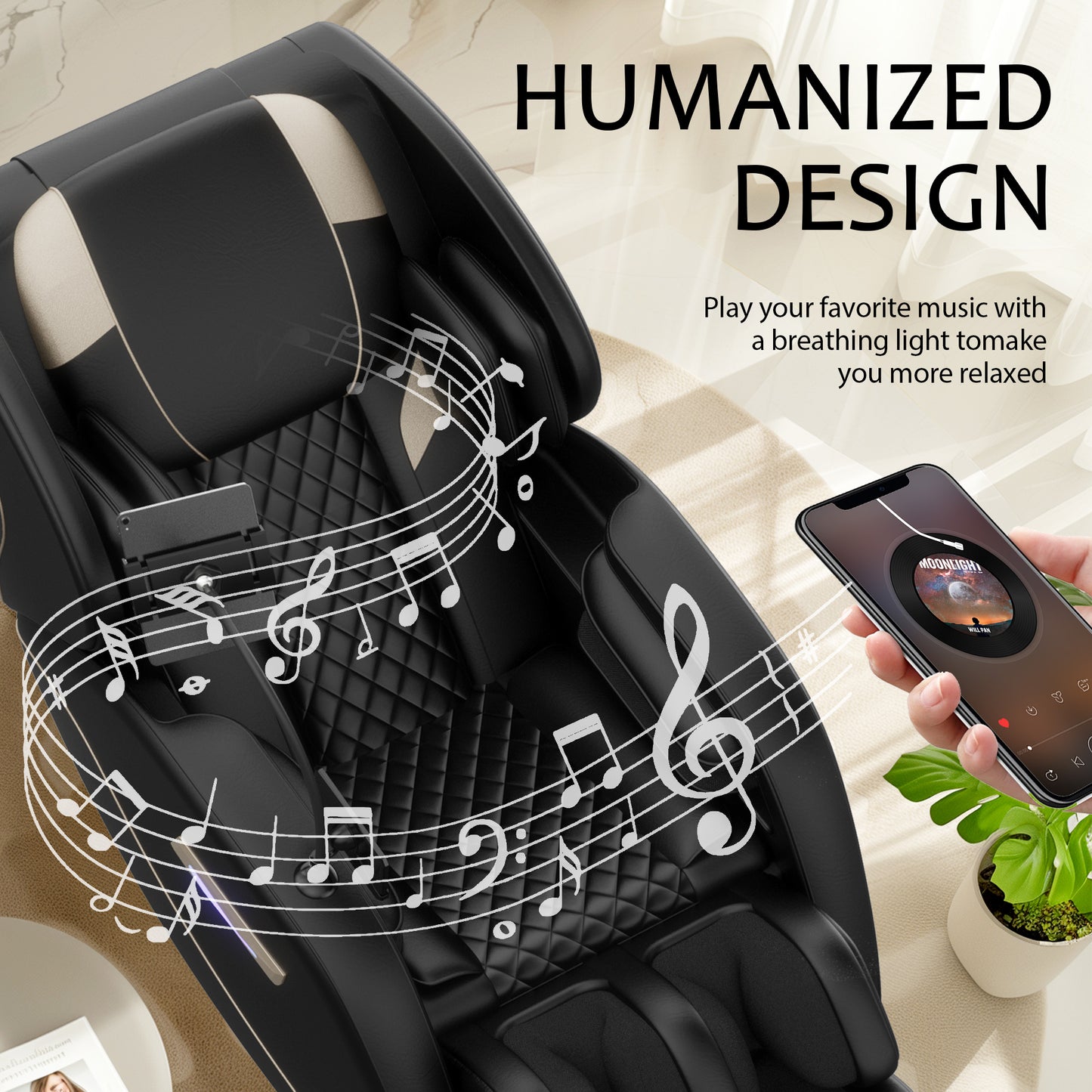 Hajimi Massage Chair Recliner with Zero Gravity with Full Body Air Pressure