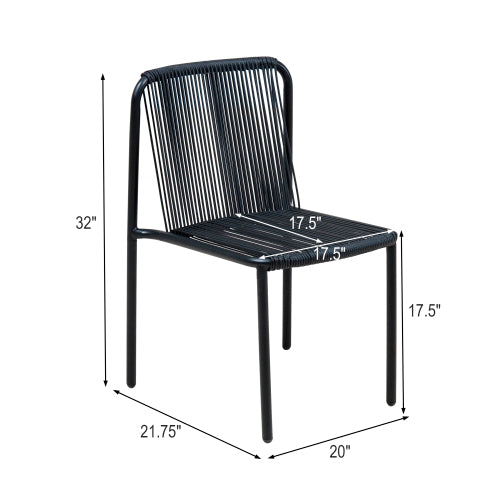 Creeperia Outdoor Patio Stackable Dining Chairs