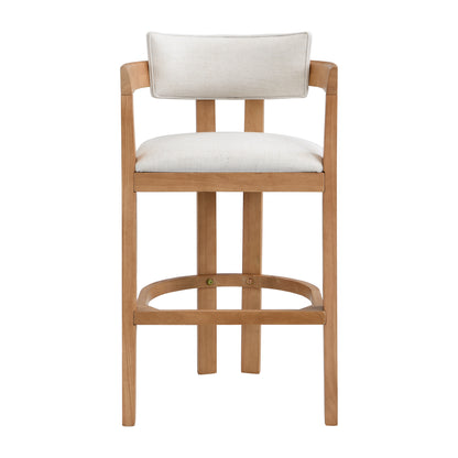 Thorn 30" Wooden Frame and Upholstered barstool with arm and back,Set of 2