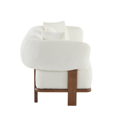 Warder Modern Round Arm Curved Soft Sofa