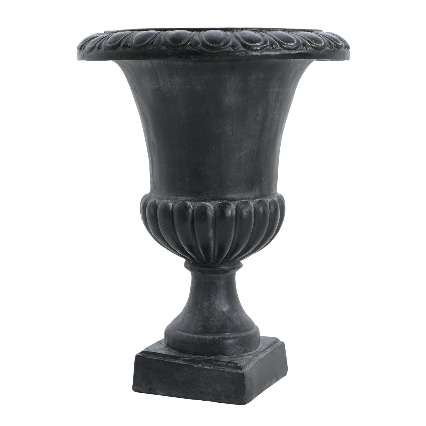 Caldrithar MGO Garden Artistic relief Urn, Antique Black, 25.75'' H