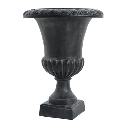Caldrithar MGO Garden Artistic relief Urn, Antique Black, 25.75'' H